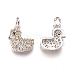 Латунные микро проложить кубического циркония подвески ZIRC-I038-10P