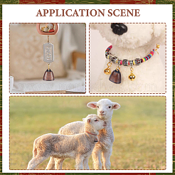 Подвески в виде железных колокольчиков в тибетском стиле&nbsp;FIND-WH0034-22R