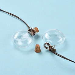 Плоские круглые стеклянные пробковые бутылки орнамент GLAA-D002-09