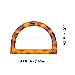 8 шт. 4 цвета пластиковая ручка для кошелька в форме d&nbsp;KY-SZ0001-03