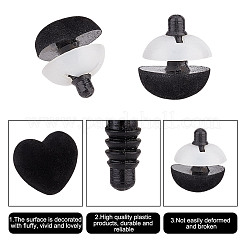 36 набор из 3-х видов сердечек с флокированными и пластиковыми носами для поделок&nbsp;FIND-GO0002-16B