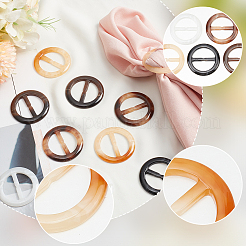 30 шт. 5-х цветные зажимы для шарфа из смолы&nbsp;BUTT-NB0001-86