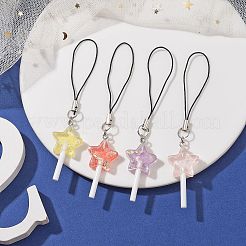 4шт 4 подвесных украшения из цветной смолы&nbsp;HJEW-JM01722