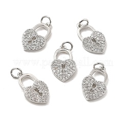 Латунные микропаве прозрачные подвески с фианитом&nbsp;KK-E068-VB158