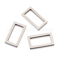 304ステンレススチールリンクリング  長方形  ステンレス鋼色  20x11x2mm&nbsp;STAS-TA0004-47