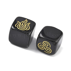 4 шт. 4 стиля украшения из натурального обсидиана G-F786-03A-07