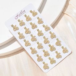 Серьги-гвоздики из циркония&nbsp;EJEW-D305-02G