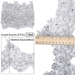 3 ярд полиэфирной цветочной кружевной ленты&nbsp;OCOR-GF0005-61