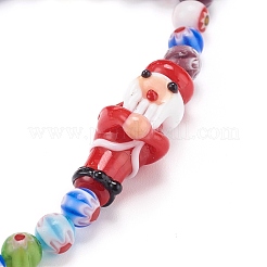 Sangles mobiles perlées au chalumeau faites à la main pour noël&nbsp;HJEW-JM00446-05