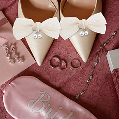 2 пара двухцветных обувных пряжек-зажимов из сплава FIND-GO0003-50