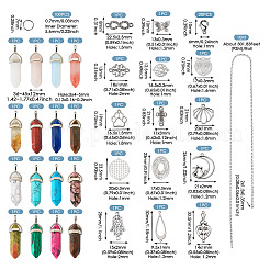 Набор для самостоятельного изготовления ожерелья-подвески из натуральных и синтетических драгоценных камней DIY-TA0004-91