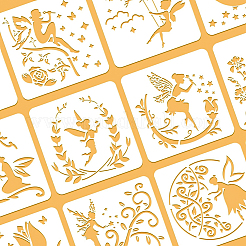 Большие пластиковые многоразовые наборы шаблонов трафаретов для рисования DIY-WH0172-087