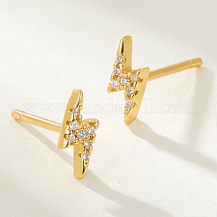 Серьги-гвоздики из стерлингового серебра с микропаве и цирконием ES4538-1