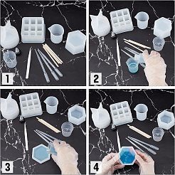 Наборы для самостоятельного изготовления косметических коробок из эпоксидной смолы DIY-OC0003-69