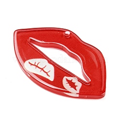 Непрозрачные акриловые подвески на тему Дня святого Валентина&nbsp;SACR-F011-03B