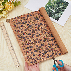 Korkstoff mit Blumenmuster&nbsp;DIY-CY0003-04