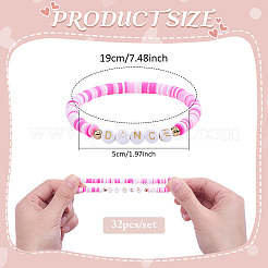 32 handgefertigtes Armband aus Polymerclay und Acrylperlen&nbsp;BJEW-PH02015