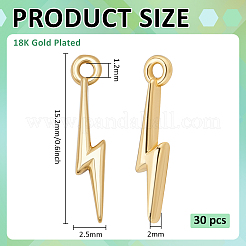30 Stück Messinganhänger&nbsp;KK-BC0015-36