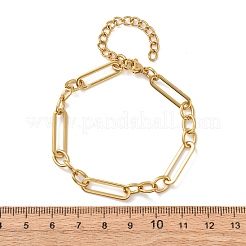 Bracelets en acier inoxydable 304 avec trombone et maillons ovales pour femmes&nbsp;BJEW-F536-24G