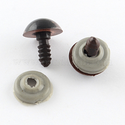 クラフト用品プラスチックぬいぐるみや人形の目パーツ  安全の目  ココナッツブラウン  14mm&nbsp;DIY-R039-14mm