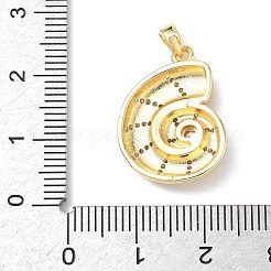 Латунные микропаве прозрачные подвески с фианитом&nbsp;KK-L253-03G