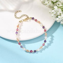 Set aus runden Perlenketten und Armbändern aus natürlichem Amethyst&nbsp;SJEW-JS01383