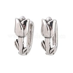 Кольца для носа в форме цветка розы из нержавеющей стали 316&nbsp;AJEW-C044-12AS