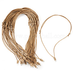 30 шт. экологически чистые корейские вощеные полиэстеровые плетеные регулируемые ожерелья&nbsp;NJEW-TAC0023-03