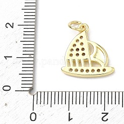 Латунные микропаве прозрачные подвески с фианитом&nbsp;KK-H255-27G