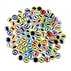 Cabochons en verre transparent imprimé&nbsp;GL-CBAA22A-06