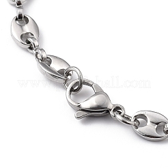 Устойчивые к потускнению браслеты-цепочки из нержавеющей стали 304 с кофейными зернами BJEW-JB05495