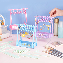 4 комплект двухцветных непрозрачных акриловых подставок для сережек EDIS-PH0001-44