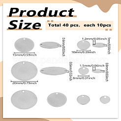 40 шт. 4 стиля 304 нержавеющая сталь штампованные пустые бирки подвески&nbsp;STAS-LP0002-53