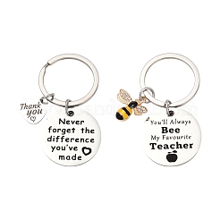1 шт. подарок на день учителя 201 нержавеющая сталь брелки со словами благодарности KEYC-FS0001-08