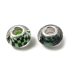 Европейские бусины из прозрачной смолы с печатью RESI-C063-03J