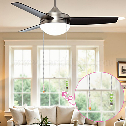 6 rallonge de chaîne de traction pour ventilateur de plafond en verre rond&nbsp;HJEW-NB00261