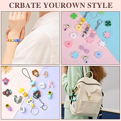 80шт круглые силиконовые фокусные бусины&nbsp;SIL-SZ0001-24-19