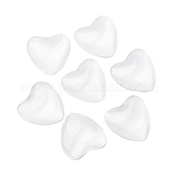 Cabochons cardiaques de verre transparent&nbsp;GGLA-R021-30mm