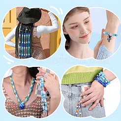 800шт 4 цвета прозрачные и светящиеся пластиковые бусины KY-SC0001-88