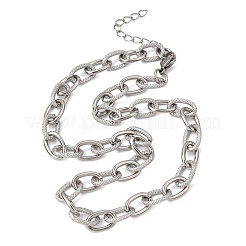 Colliers à chaîne en acier inoxydable 304 texturé de 9 mm pour femmes et hommes&nbsp;SA-CBA37BC-19P