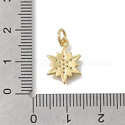 Подвески-снежинки из латунных микрофибрилл с кубическим цирконием KK-D431-041C-G