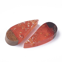 Pendentifs en bois de résine et de noyer&nbsp;RESI-S358-33A