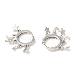 Латунные серьги обруча&nbsp;EJEW-B062-47P