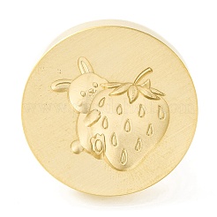 Золотая тональная круглая сургучная печать&nbsp;AJEW-Z034-01G-03