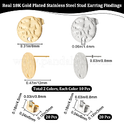 Фурнитура для сережек-гвоздиков из нержавеющей стали 304&nbsp;EJEW-BBC0001-65A