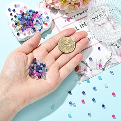 204 шт. 6-х цветные бусины из натурального агата&nbsp;G-YW0003-02