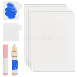 Adesivi bianchi scrivibili in carta, decalcomanie autoadesive quadrate, bianco, 297x210x0.2mm, adesivo: 55x55mm