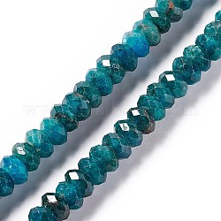 Chapelets de perles en apatite naturelle, facette, rondelle, 7.5~8x4~4.5mm, Trou: 1mm, Environ 87~94 pcs/chapelet, 15.24~15.43 pouce (38.7~39.2 cm)