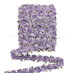 Cinta decorativa de poliéster con flores de 5 yarda pandahall elite, para adornos de encaje de cortina, púrpura, 3/4 pulgada (20 mm)