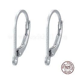 925 Sterling Silber Leverback Ohrringe, Silber, 16x10x1.5 mm, Bohrung: 1 mm, Stift: 0.7 mm